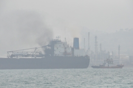 Another ship on fire