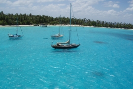 At anchor, Cocos Keeling