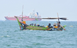 Shipping and fishing boats