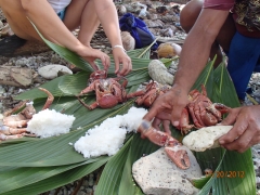 Krabbelunsj på øya hvor krabbene ble fanget