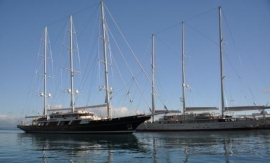 Eos 307 fot og Athena 270 fot, verdens største seilbåter